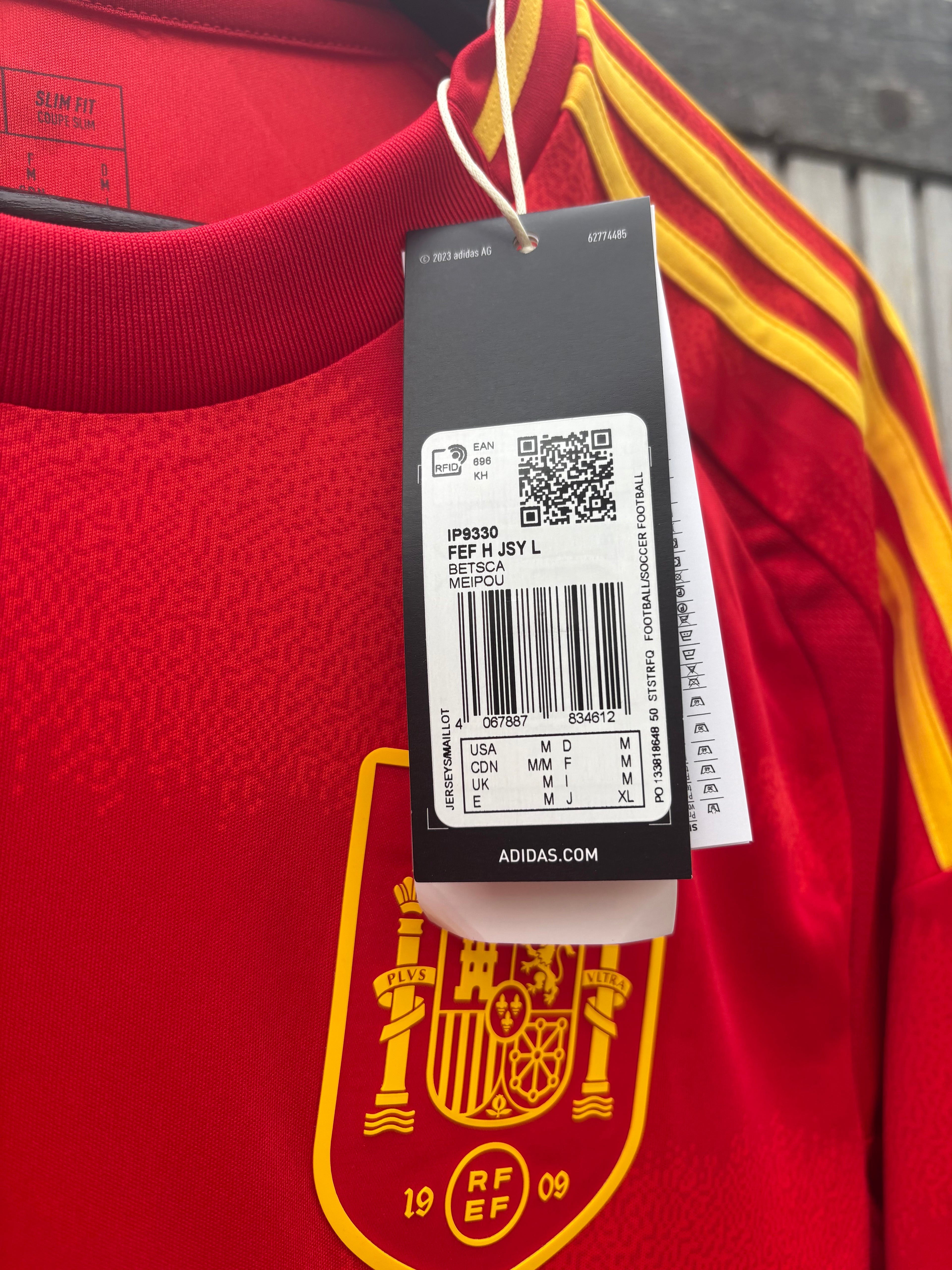 Adidas Spain FEF 23/24 Home Longsleeve Jersey M