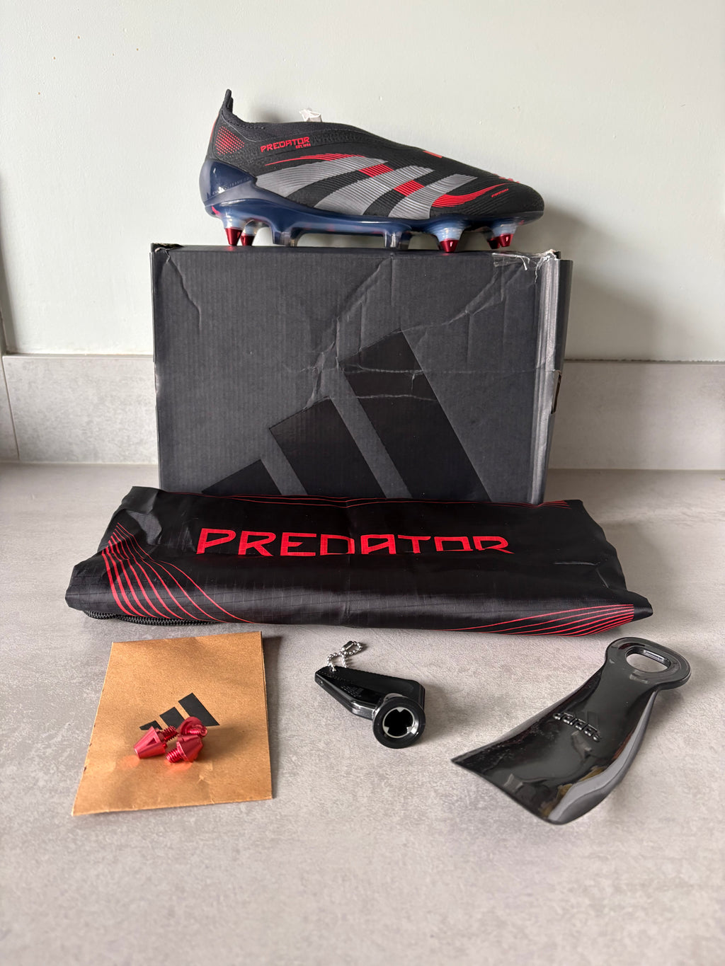 Adidas Predator Elite LL SG Stealth Victory Black/Grey/Red
