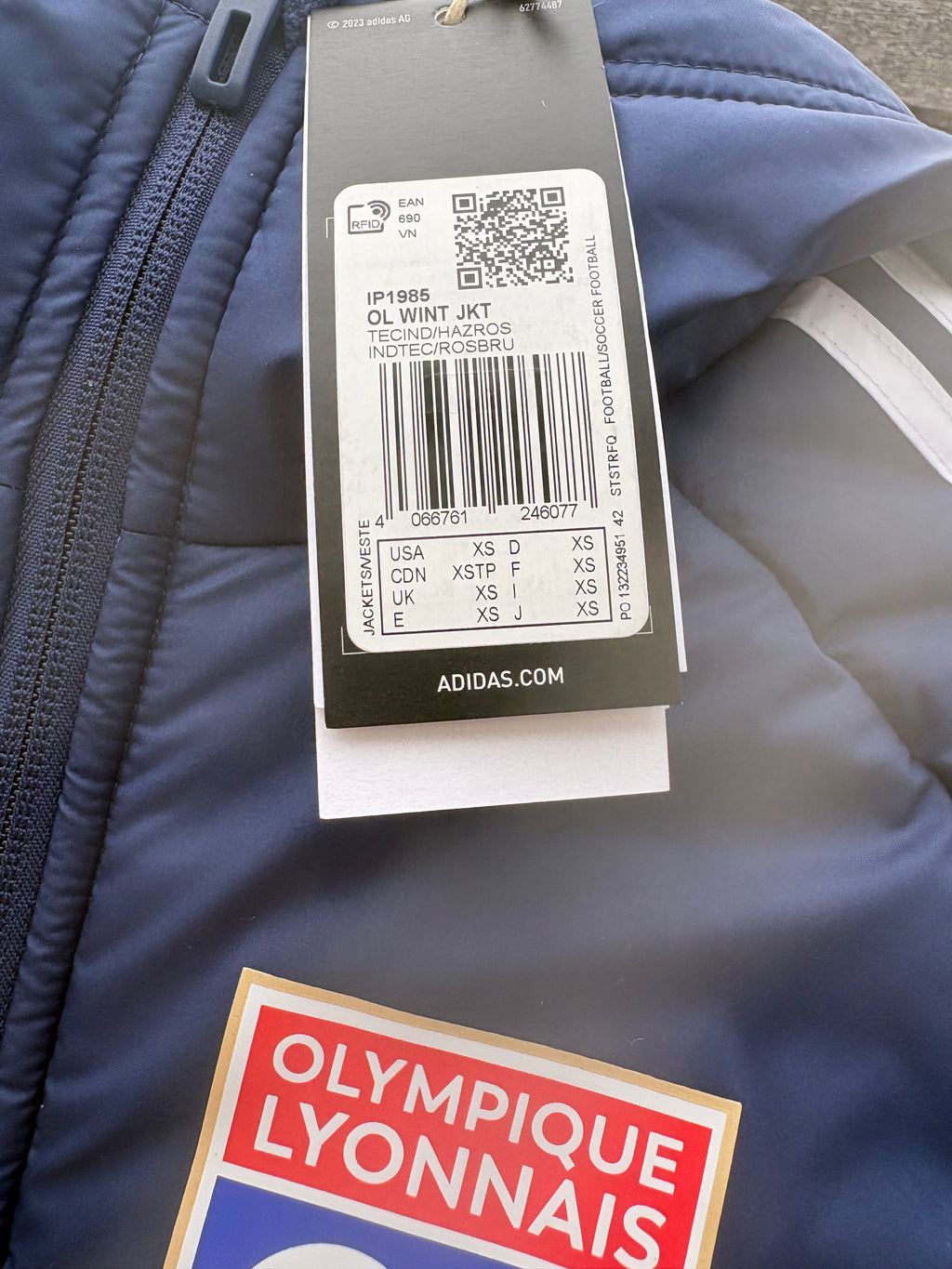 Adidas Olympique Lyon Puffer Jacket